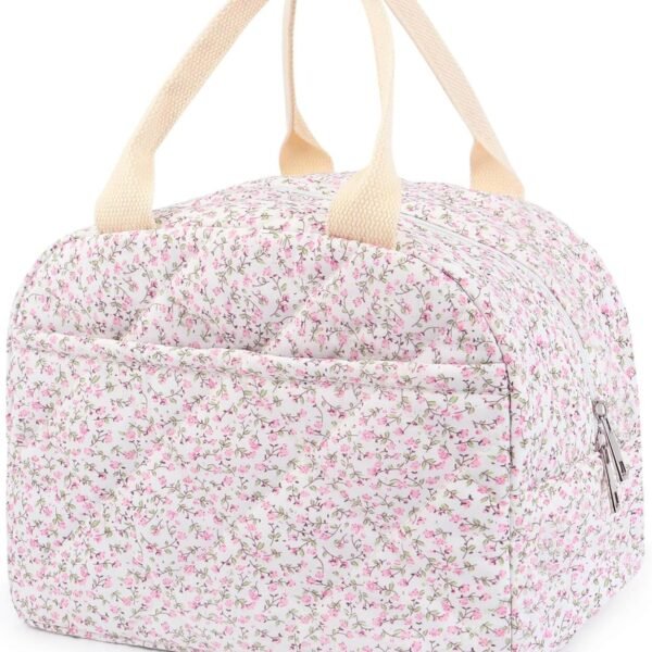 Quilted Cotton Insulated Lunch Bag