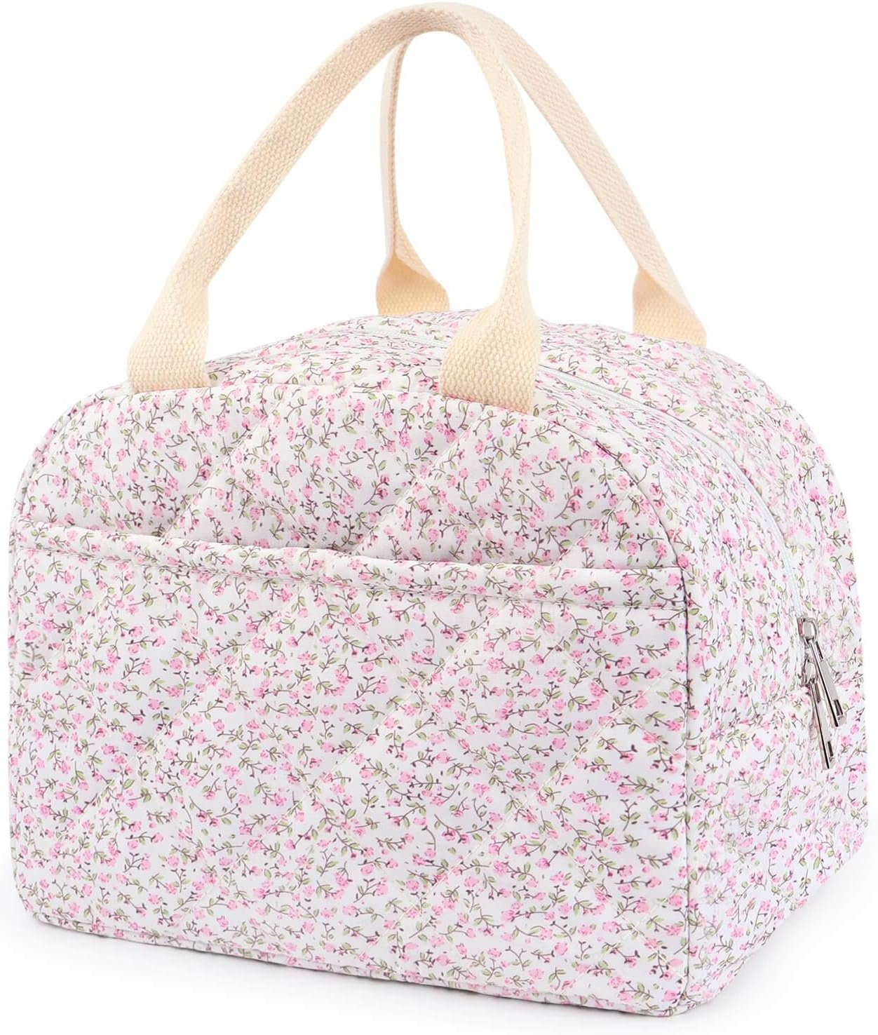 Quilted Cotton Insulated Lunch Bag