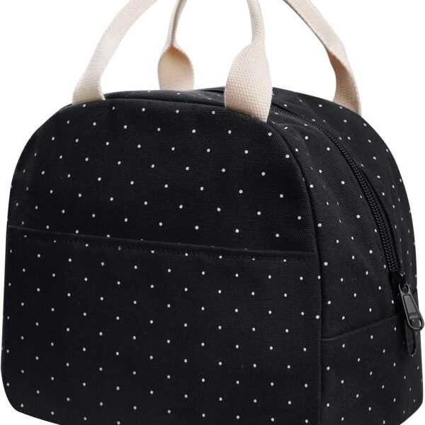 Upgraded compact black lunch bag