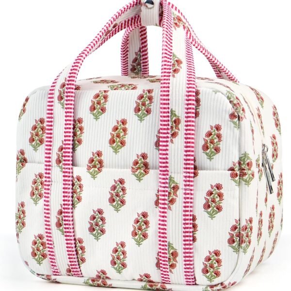 Stylish corduroy insulated lunch bag