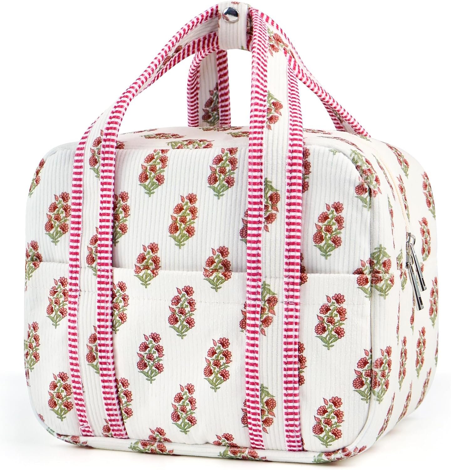 Stylish corduroy insulated lunch bag